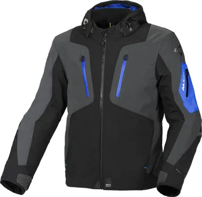 Produktbild von Macna Angle wasserdichte Motorrad Textiljacke, schwarz/grau/blau, S