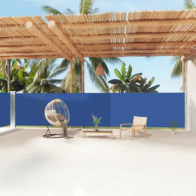 Immagine prodotto di vidaXL Tenda laterale estensibile blu 160x1200 cm