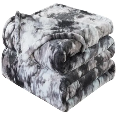 Zdjęcie produktu dla Gruba kołdra polarowa 230x270 cm - Miękka i ciepła, szara, melanżowa