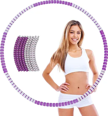 Produktbild von GOLDEN Hula Hoop Reifen, Hula Hoop für Erwachsene & Kinder zur Gewichtsabnahme und Massage, EIN 6-8-Teiliger Abnehmbarer Hoola Hoop Reifen für Fitness/Training/Bauchmuskelkonturen