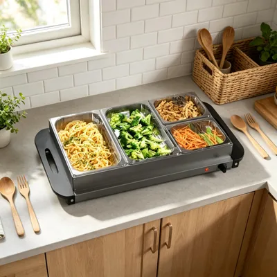Produktbild von Buffet Nahrungsmittelwärmer, Elektroplattenwärmer, Gastgeberin Nahrungsmittelwärmer