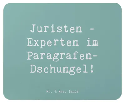 Produktbild von Mr. & Mrs. Panda Mousepad Spruch Jurist Experte - Meeresbrise - Geschenk, Rechtsexperten, pc mausunterlage, Paragraphennavigation, computer, Mouse Pad, Rechtsanwälte