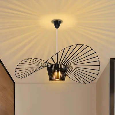 Produktbild von ZMH Závěsná lampa na jídelní stůl Moderní - černá Lustr do obývacího pokoje 80 cm Vintage E27 Jídelní stolní lampa Výškově nastavitelná lampa do jídelny Závěsná lampa do jídelny Kreativní stolní lampa bez žárovky