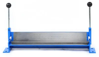 Zdjęcie produktu dla Giętarka do blachy – ręczna giętarka stołowa – do blachy o grubości 0,8 mm – szerokość robocza 460 mm – regulacja w zakresie 0–90° – kolor niebieski