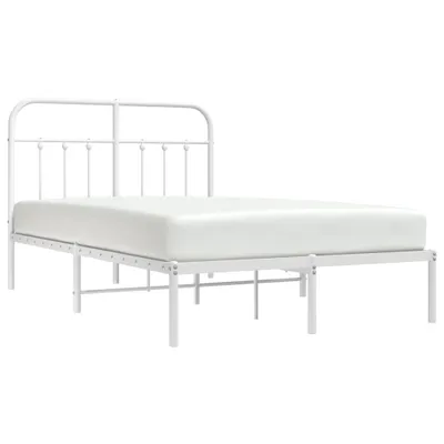 Immagine prodotto di vidaXL Struttura letto con testiera in metallo bianco 120x190 cm