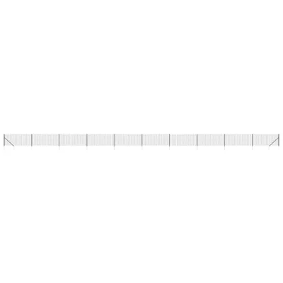 Produktbild von vidaXL Maschendrahtzaun mit Bodenhülsen Anthrazit 0,8x25 m