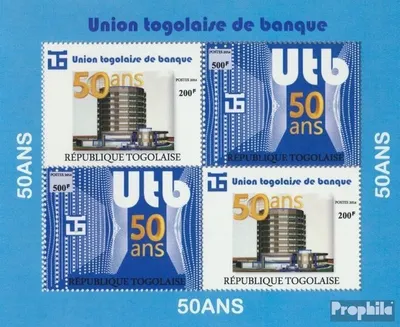 Produktbild von Briefmarken Togo 2014 Mi 5978-5979 Kleinbogen (kompl. Ausgabe) postfrisch Togolesische Bankenunion