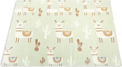 Produktbild von Toyz Babyspielmatte 180 x 200 cm - Doppelseitig - Motorikmatte - Lamas