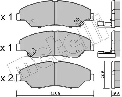 Produktbild von METELLI Bremsbeläge Satz Vorne Bremsklötze für KIA SPORTAGE (K00) 22-0376-0