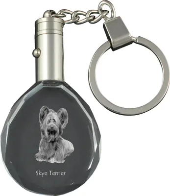 Produktbild von Skye Terrier - Anhänger mit einem Foto eines Hundes, Schlüsselanhänger aus Kristall in einer Geschenkbox, ein einzigartiges Geschenk von Art-Dog