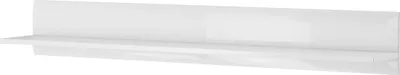 Obrázek produktu pro Nábytek24 Závěsná police TULSA 01 Nástěnná police Nástěnná police 160 cm Bílá vysoký lesk