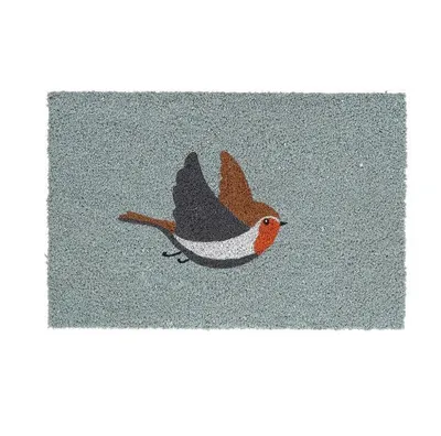 Produktbild von Bezaubernde Landhaus Türmatte, Kokos Matte, Fussmatte Rotkehlchen, Vogel Bird