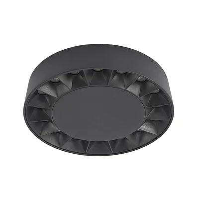 Produktbild von Lucande LED-Außendeckenleuchte Kelissa, rund, schwarz