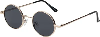 Produktbild von Herren Sonnenbrille Rund Form Designer 80er Modern Urlaub Sommer Strand 30558 Schwarz/Gold