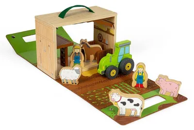 Productafbeelding van Bigjigs Toys - "Farm On The Go" - Levertijd: 29 juni