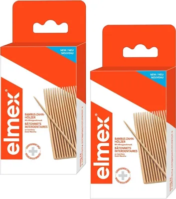 Produktbild von 2x Elmex Bambus Zahnhölzer a 96 Stück mit Minze