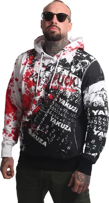 Produktbild von Yakuza Herren Rush Allover Kapuzenpullover, Weiß, 3XL