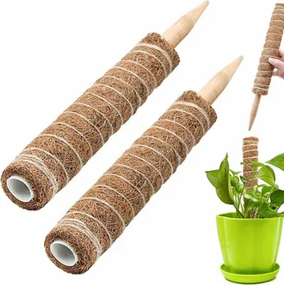 Produktbild von Stützstab für Kletterpflanzen, 30 cm, 2 Stück Kokosfaserstab, Kokosmoosstab für Kletterpflanzen, Kokosstange für Monstera-Gartenpflanze