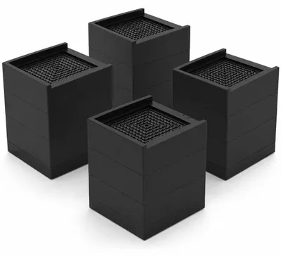 Produktbild von Set aus 4 Möbeluntersetzern 11 cm in Schwarz