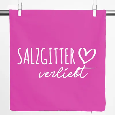 Produktbild von Huuraa Kissenbezug Salzgitter verliebt 40x40cm Fuchsia Baumwolle Dekokissenbezug Geschenkidee