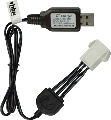 Produktbild von vhbw USB-Ladekabel kompatibel mit Hosim Vatos 9116 RC-Akkus mit SM-6P-Anschluss, RC-Modellbau Akkupacks - 50 cm 9,6 V