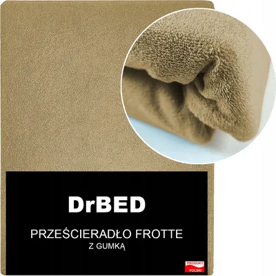 Obrázek produktu pro Froté prostěradlo 180x200, odolné, tmavě béžové, polská barva