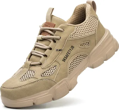 Immagine prodotto di Scarpe di sicurezza da uomo scarpe da lavoro leggere scarpe sportive da uomo traspiranti scarpe da punta d'acciaio scarpe sportive da lavoro antiscivolo