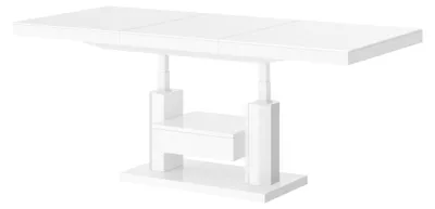 Produktbild von Design Couchtisch Tisch mit Schublade HM-120 Hochglanz stufenlos höhenverstellbar ausziehbar Esstisch