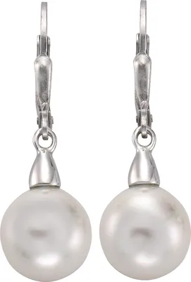 Produktbild von Zeeme Pearls Ohrringe 925/- Sterling Silber 3,1cm weiß Muschelkernperle weiß 273230165