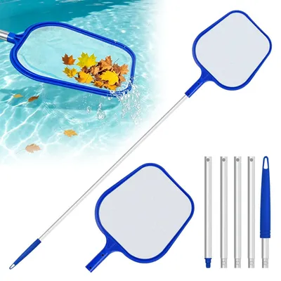 Image de Solidchoice - Récolte-feuilles pour piscine avec manche télescopique et brosse