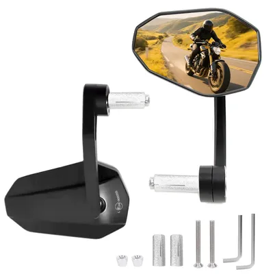 Imagen del producto de Espejos retrovisores universales de aluminio para motocicletas