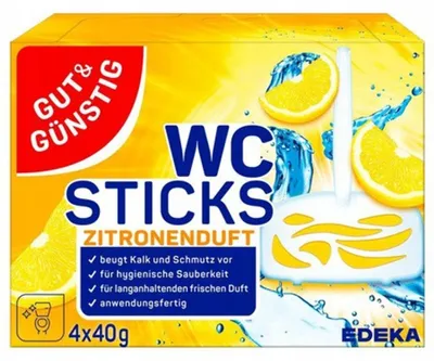 Zdjęcie produktu dla Gut&Günstig Zawieszka do WC cytrynowa 4x40 g