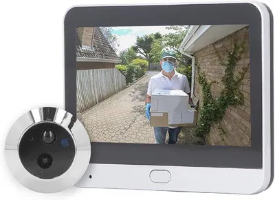 Productafbeelding van Digitale Deurkijker met Nachtzicht en Bewegingsdetectie - 4,3 Inch IPS LCD Deurcamera