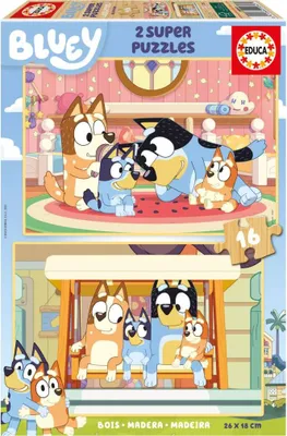 Immagine prodotto di Puzzle - EDUCA - Bluey - 2 x 16 pieces - Multicolored - For children from 3 years old