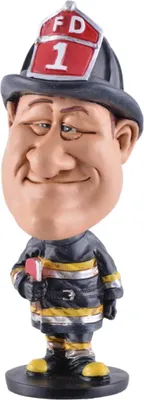 Produktbild von Funny Life-Wackler Feuerwehrmann mit rotem Helm, Bubble-Head