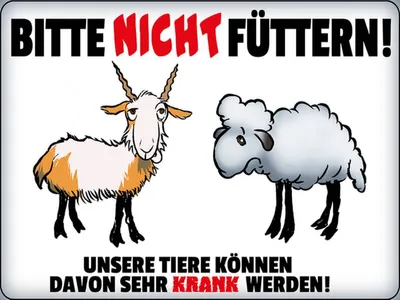 Produktbild von vianmo Holzschild 30x40 cm bitte nicht füttern Tiere krank