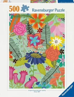 Zdjęcie produktu dla Ravensburger Puzzle 500 pièces - Jungle de fleurs, 500 szt., Flora, 12 lat(a)