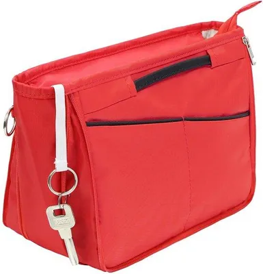 Produktbild von Große Nylon-Handtaschen-Organizer mit Reißverschluss und Innenfächern