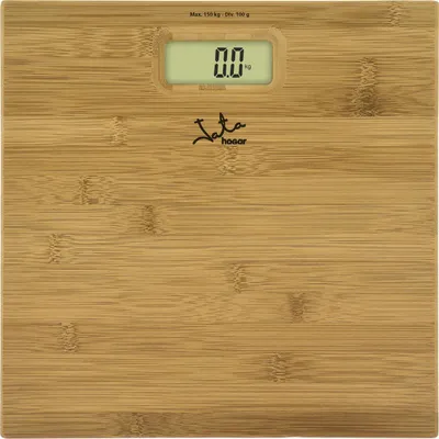 Obrázek produktu pro JATA 489, Elektronická osobní váha, 150 kg, 100 g, Bamboo, kg, lb, ST, Obdélník