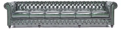 Produktbild von XXL Big Sofa Club Lounge Disko Möbel 6 Sitzer Grüne Sofas Couchen Chesterfield