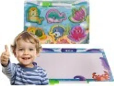 Image de puzzle en bois TABLETTE + OCEAN pour enfants Jouet créatif