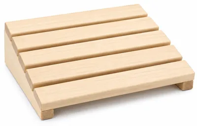 Produktbild von HAF 1x Sauna Kopfstütze Klassiker Espe | Aus 100% natürlichem Espenholz | Feststehende Konstruktion ohne Metallteile | Stabile Holz Kopfauflage, KI-generiertes Bild