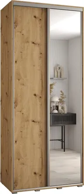 Produktbild von MEBLE KRYSPOL Davos 3 Schrank, zwei Türen - 235,2x120x60 cm - Artisan  Artisan Silber