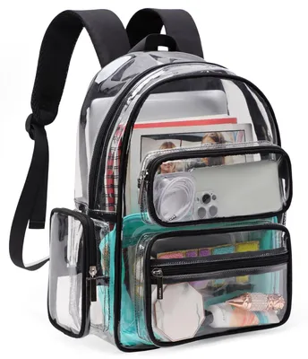 Immagine prodotto di Omgoods - Zaino trasparente in PVC per donna, borsa a tracolla casual impermeabile