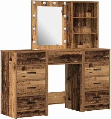 Zdjęcie produktu dla vidaXL Komoda toaletowa, 3 szt., drewno z odzysku, 40 x 41 x 135 cm, materiał drewnopochodny