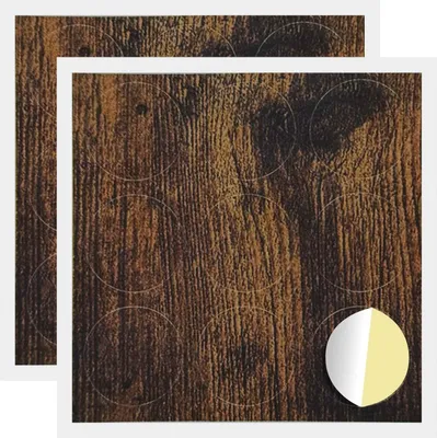 Image de Couverture de vis auto-adhésive 2 pcs Chêne fumé Ø 20 x 0,5 mm