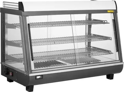 Image de Vitrine chauffante Buffalo pour portes avant et arrière, 136 litres