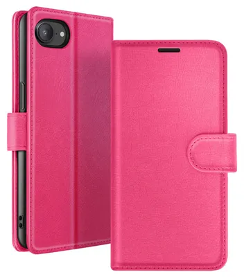 Productafbeelding van Zanaé, telefoonhoesje met portemonnee, standaardfunctie en magnetische sluiting, voor iPhone 17, kleur: fuchsia