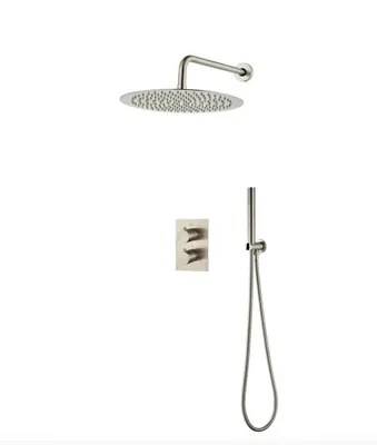 Produktbild von WEBO Atlanta Unterputz Regendusche – s Duschsystem mit Handbrause – Thermostatarmatur – RVS
