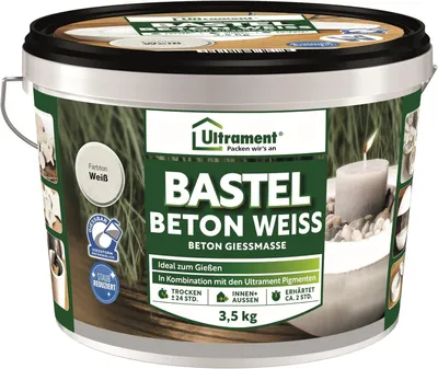 Zdjęcie produktu dla Ultrament craft concrete white, beton odlewniczy do kreatywnego rzemiosła, wodoodporny beton kreatywny 3,5 kg